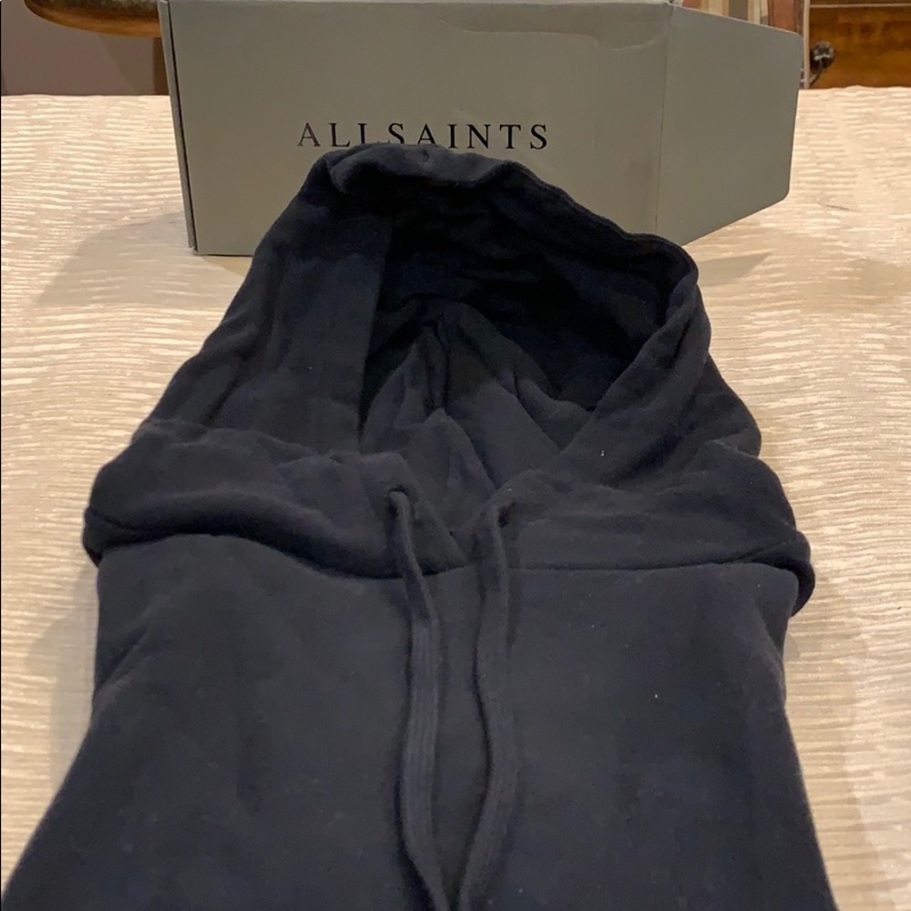 All saints shirt sleeve hoodie W’s Med authentic